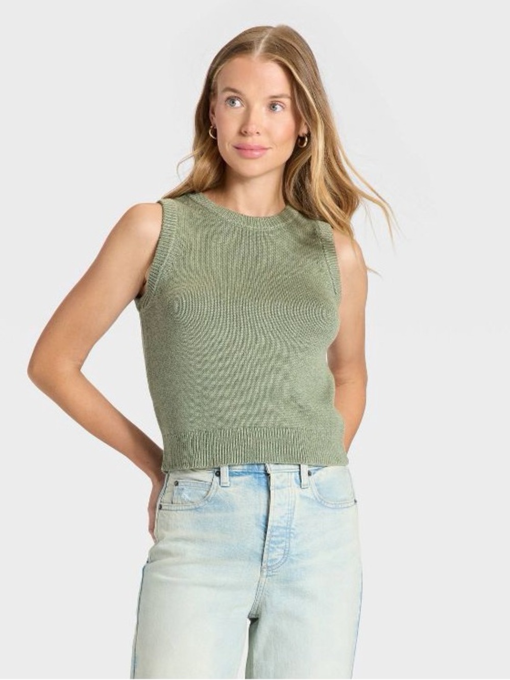 Universal Thread Women’s XXL Olive Green Knit Sweater Tank Top NWT